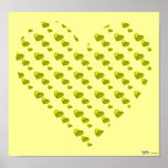 Lots of Love (Heart Pattern) (Yellow) Posters