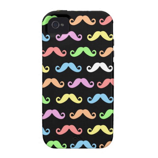 Lots of Moustaches (black) Iphone Case-Mate iPhone 4 Cases
