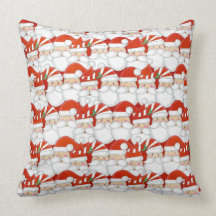 Lots of Santas Christmas Throw Pillow