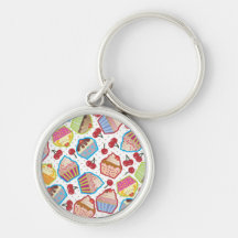 Lotsa Cupcakes n Cherries Keychain