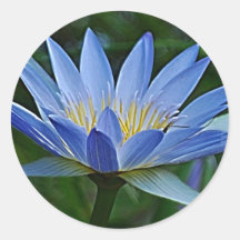 Lotus flower and meaning round stickers