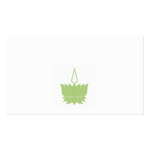 Lotus Flower Green Business Cards