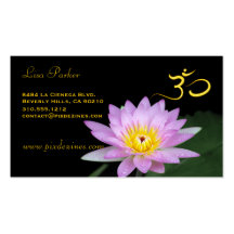 Lotus flower, Om yoga, healers Business Card Template