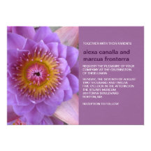Lotus Flower Wedding Invitation