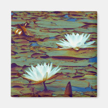 Lotus Flowers Fridge Magnets