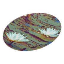 Lotus Flowers Plate