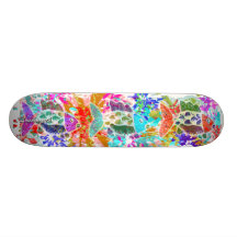 Loudmouth abstract fish skateboard deck