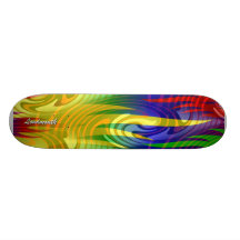 Loudmouth flames skate board deck