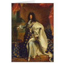 Louis XIV in Royal Costume, 1701 Greeting Cards