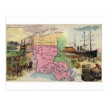 Louisiana, 1889 vintage card postcards