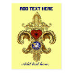 Louisiana Bicentennial Flor de lis View Hints Postcard