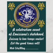 Louisiana Bicentennial  Mardi Gras Party See Notes Custom Flyer