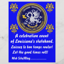 Louisiana Bicentennial  Mardi Gras Party See Notes Flyer