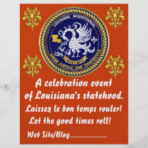 Louisiana Bicentennial  Mardi Gras Party See Notes Flyer Design