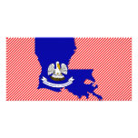 Louisiana Flag Map Personalised Photo Card