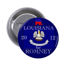 Louisiana for Romney 2012 Buttons