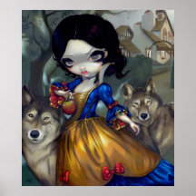 Loup-Garou Blanche Neige ART PRINT Snow White Wolf