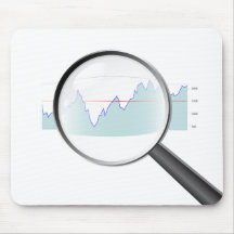 Loupe on stock market  Mousepad