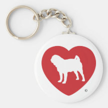 Love A Pug keychain