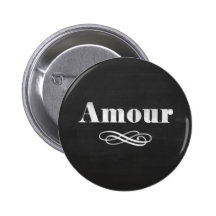 Love Amour White Chalk Chalkboard Button