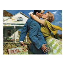Love and Romance, Vintage Save the Date! Postcard