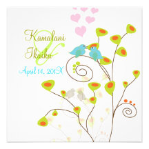 Love birds, add your background.. custom announcements