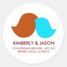 Love Birds Address Labels Sticker
