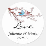 Love Birds Cherry Blossom Wedding Sticker