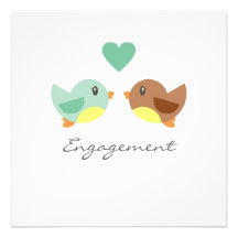Love Birds Engagement Invitation Announcement