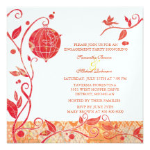 Love Birds: Engagement Invitations