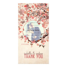 Love Birds - Fall Wedding Thank You Personalised Photo Card