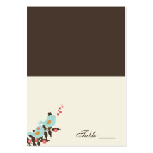 Love Birds Folded Place Cards Business Card