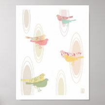 Love Birds Illustration Print
