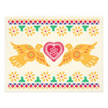Love Birds Papel Picado Style RSVP Card