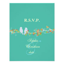 Love birds, RSVPs require 5x7 invitations