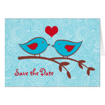 Love Birds Save the Date card