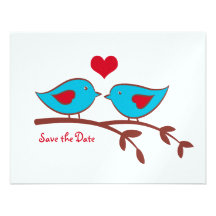 Love Birds Save the Date Invitation