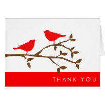 Love Birds Thank You Cards
