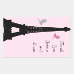 Love Birds Thank You Sticker (pink)
