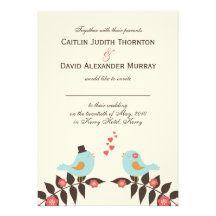 Love Birds Wedding Invitation
