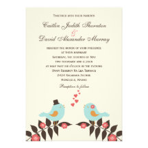 Love Birds Wedding Invitation