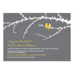 Love Birds Wedding Invitation (yellow)