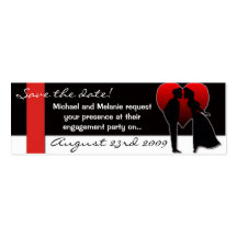 Love Black and Red Announcement Card Business Card Templates