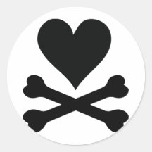 love bones round sticker