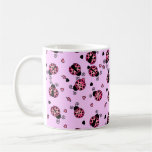Love Bugs Pink Ladybugs Coffee Mugs