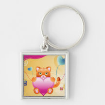Love Cat Keychain