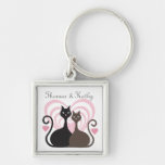Love Cats Custom Keepsake Keychain Square