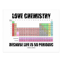 Love Chemistry Because Life Is So Periodic Post Cards