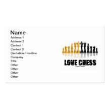 Love Chess (Reflective Chess Set Chess Atittude) Business Card