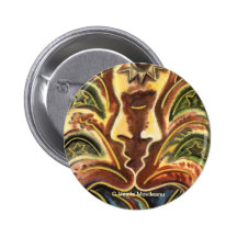 Love couples watercolor painting button